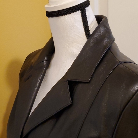 BLACK WILSON LEATHER JACKET, SIZE M, NEW - Picture 6 of 16